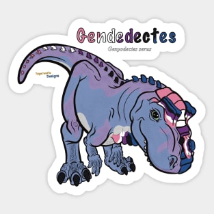 Gendodectes/Genyodectes Text - Genderfluid Pride Sticker